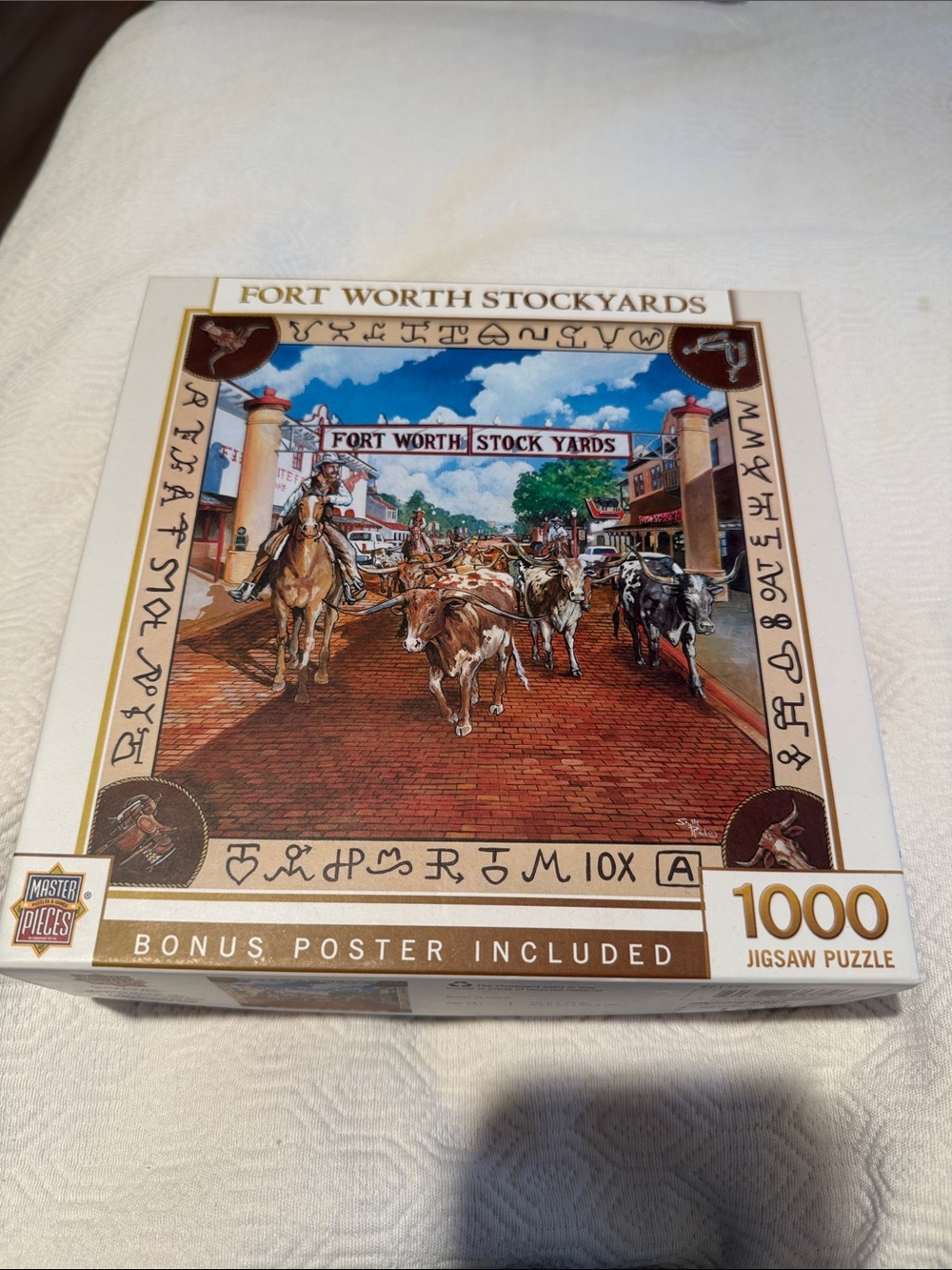 Fort Worth Stockyards 1000-Piece Jigsaw Puzzle by MasterPieces - Brown